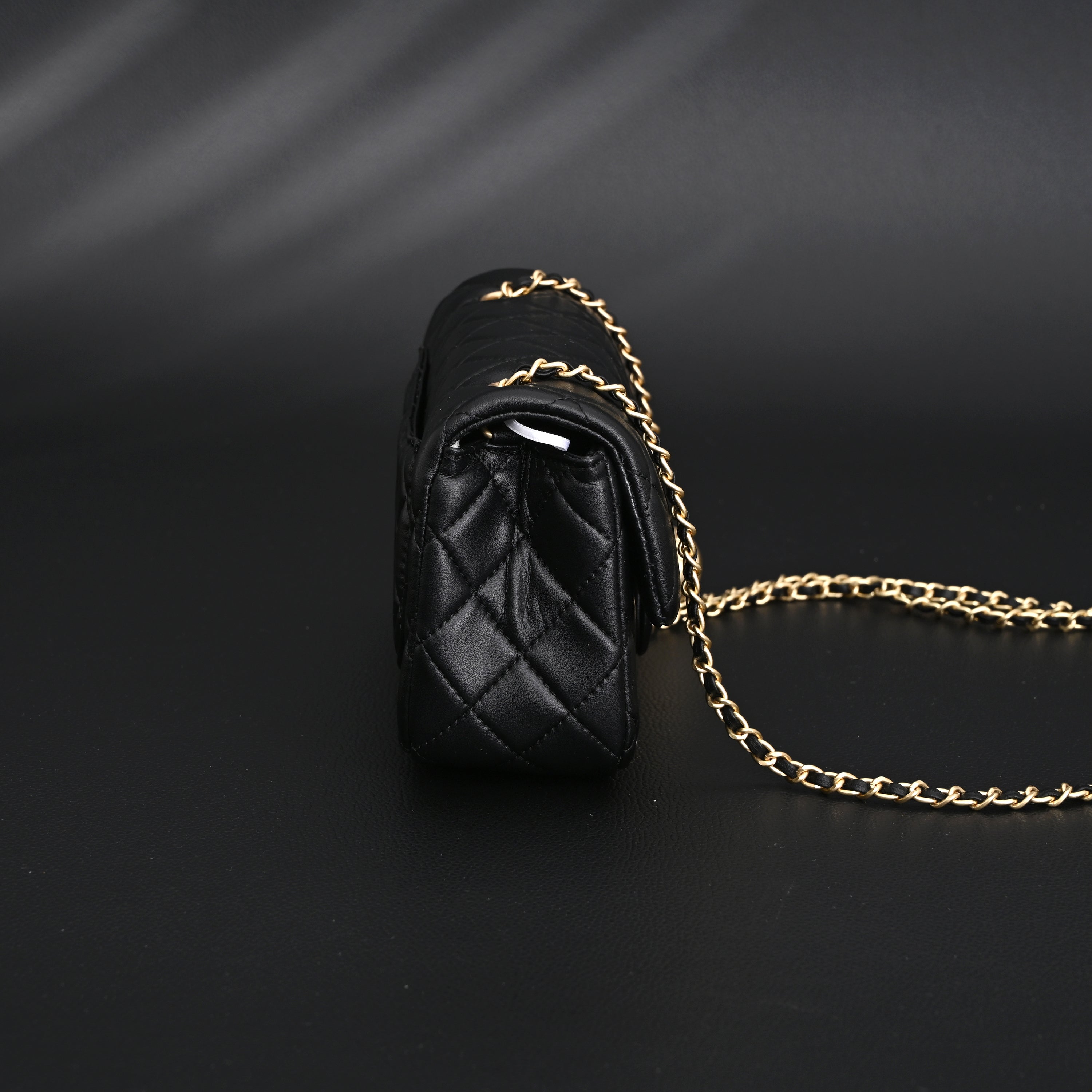 Chanel Classic Flap Mini Bag – Black Quilted Lambskin with Gold-Tone Hardware